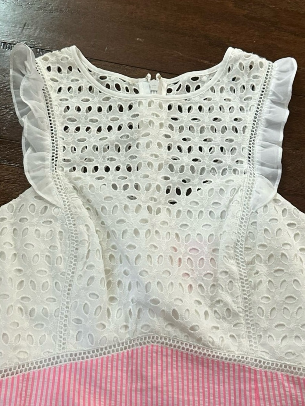 Lilly Pulitzer Maya Shift Dress Pink White Eyelet Size 4 NWT - Picture 8 of 12